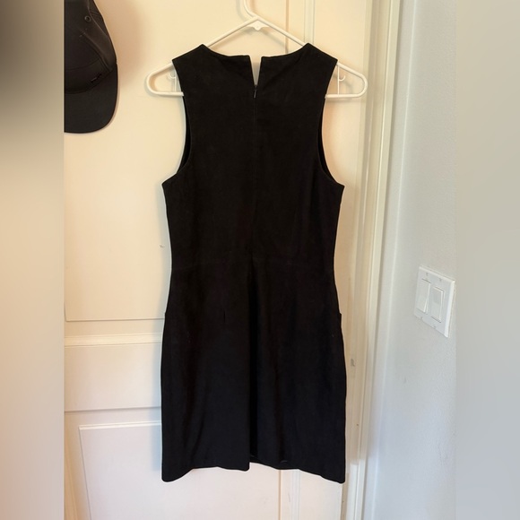 GUC Walter Baker Black Sleeveless Sheath Suede Mini Dress size 4 - Picture 5 of 6